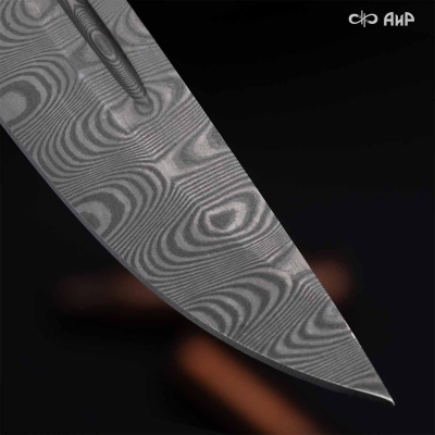 Финка-2 (орех) дамасская сталь ZDI-1016  - Компания «АиР»