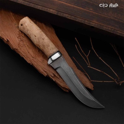 Клык (карельская береза) дамасская сталь ZD-0803 - Компания «АиР»