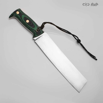 Уралмаш тесак (G10 зелено-черный, паракорд с темлячным узлом, кастомная заточка) - Компания «АиР»