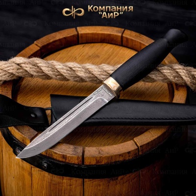 Финка-3 (граб, мокуме гане, фибра) дамасская сталь ZDI-1016  - Компания «АиР»