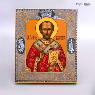 Икона в окладе Святитель Иоанн Златоуст, Артикул: 39327 - Компания «АиР»