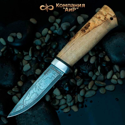 Кузюк (карельская береза) дамасская сталь ZDI-1016 - Компания «АиР»