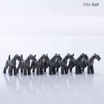 Сувенир Вельштерьер № 2 (литье, латунь, чернение серебра) - Компания «АиР»