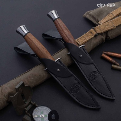 Финка-2 (орех) дамасская сталь ZDI-1016  - Компания «АиР»