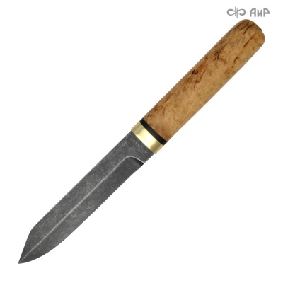 Засапожный-2 (карельская береза, латунь, stonewash) - Компания «АиР»