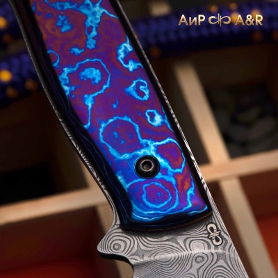 Стриж (ЗлаТи (ZlaTi, узор дикий) дамасская сталь ZDI-1016, узор пирамида нью - Компания «АиР»