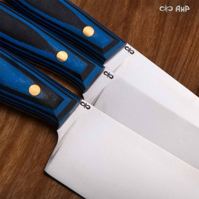 Набор Сантоку-3 ЦМ (G10 черно-синий) CPR - Компания «АиР»