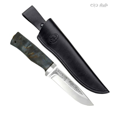 Турист (стабилизированная карельская береза, лазурная) - Компания «АиР»