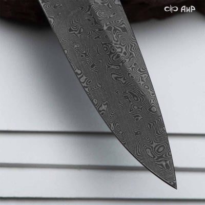Снегирь (стабилизированная карельская береза красная) дамасская сталь ZD-0803 - Компания «АиР»