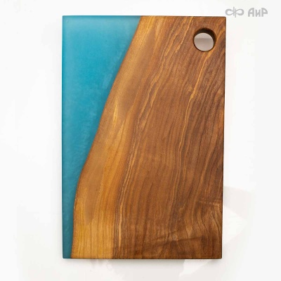 Доска сервировочная Горизонт, карагач, бирюза - Компания «АиР»