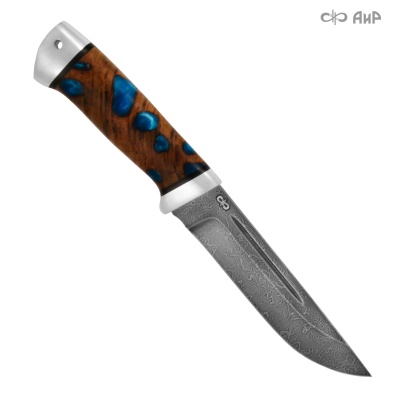 Бекас (кипарис пятнистый, алюминий, фибра) дамасская сталь ZDI-1016 - Компания «АиР»