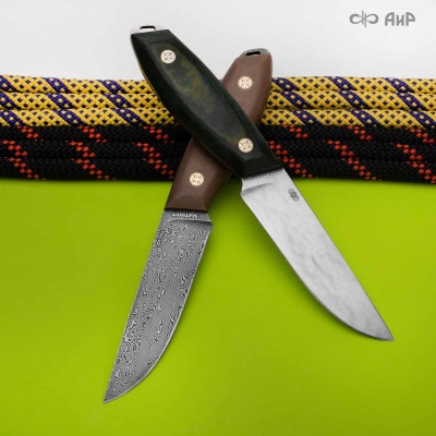 Жулан (микарта светло-коричневая, мозаичные пины) дамасская сталь ZDI-1016 - Компания «АиР»