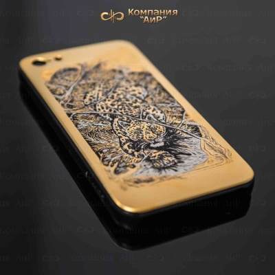 Крышка для iPhone с сюжетом Леопард, Артикул: 32789 - Компания «АиР»