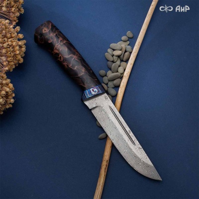 Бекас (композит, медная микросетка волны, ЗлаТи (ZlaTi) дамасская сталь ZDI-1016, узор дикий - Компания «АиР»