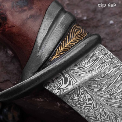 Нож Чернокрылый павлин, авторские ножны, Артикул: 39240 - Компания «АиР»