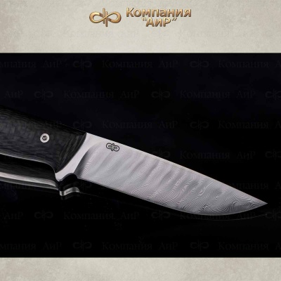 Стриж (карбон черный) дамасская сталь ZDI-1016, узор твист - Компания «АиР»