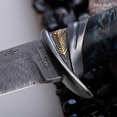 Нож Чернокрылый павлин, авторские ножны, Артикул: 39239 - Компания «АиР»