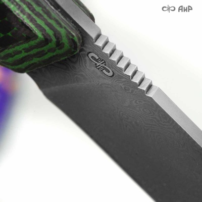Стриж-Т (карбон зебра зеленый) дамасская сталь ZDI-1016 - Компания «АиР»