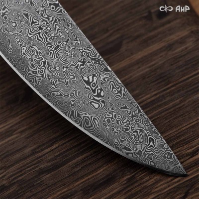 Набор Поварской-3 (композит с алюминиевой микросеткой волны, черный) дамасская сталь ZDI-1016 - Компания «АиР»