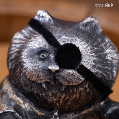 Композиция Пират Воробей с сигарой (ореховый кап, золото, серебро), дамасская сталь ZDI-1016 - Компания «АиР»