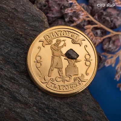  Монета Счастливый кузюк, метеорит, золото, латунь, Артикул: AF0000013013 - Компания «АиР»