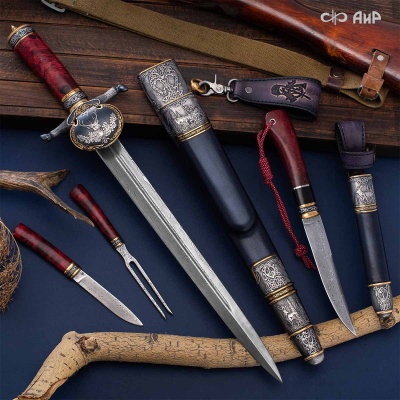 Гарнитур охотничий Царская охота, с хиршфангером, Артикул: 39191 - Компания «АиР»