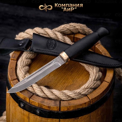 Финка-3 (граб, мокуме гане, фибра) дамасская сталь ZDI-1016  - Компания «АиР»