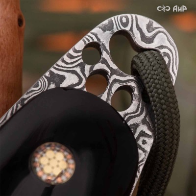 Нож Котэ, ювелирный полимер, латунь, патинирование латуни, дамасская сталь ZDI-1016, дикий, Артикул: AF0000022695 - Компания «АиР»