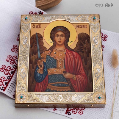 Икона в окладе Архангел Михаил, Артикул: 39159 - Компания «АиР»