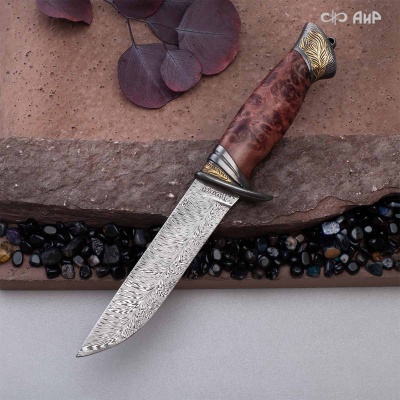 Нож Чернокрылый павлин, авторские ножны, Артикул: 39240 - Компания «АиР»