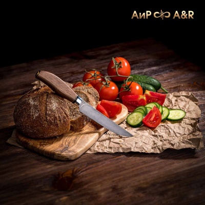 Овощной (орех) дамасская сталь ZDI-1016 - Компания «АиР»