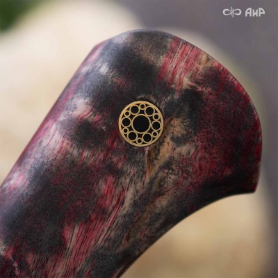 Пчак ЦМ (стабилизированная карельская береза красная) дамасская сталь ZDI-1016 - Компания «АиР»