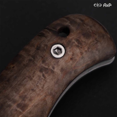 Складной (стабилизированная карельская береза коричневая) дамасская сталь ZDI-1016 - Компания «АиР»