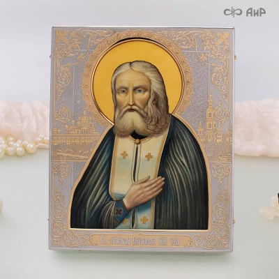 Икона в окладе Преподобный Серафим Саровский, Артикул: 39189 - Компания «АиР»