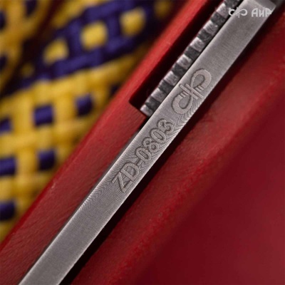 Хантер (G10 красный, кастомная заточка) дамасская сталь ZD-0803, узор твист - Компания «АиР»