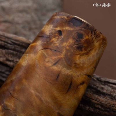 Финка Сканди Мини (стабилизированный кап тополя желтый, мокуме гане) дамасская сталь ZDI-1016 - Компания «АиР»