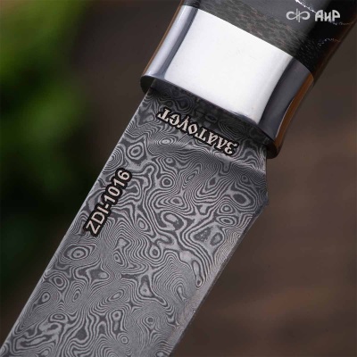 Набор Поварской-3 (композит с алюминиевой микросеткой волны, черный) дамасская сталь ZDI-1016 - Компания «АиР»