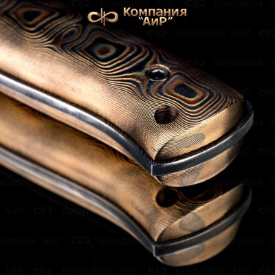 Стриж (мокуме гане) дамасская сталь ZDI-1016, узор пирамида - Компания «АиР»