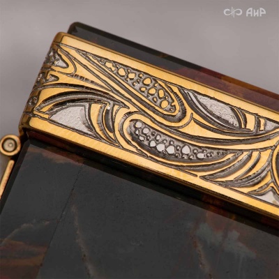 Шкатулка Энергия солнца из яшмы Пикассо и янтаря, Артикул: 38712 - Компания «АиР»