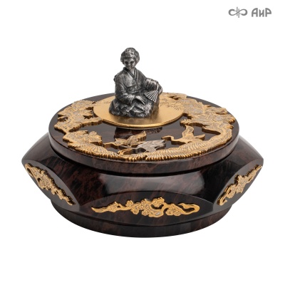 Шкатулка из обсидиана Журавли, Артикул: 38924 - Компания «АиР»