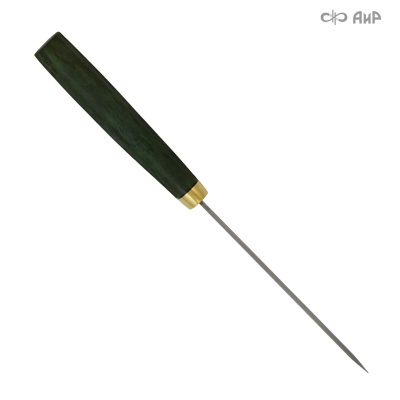 Финка-5 (стабилизированная карельская береза зеленая, латунь, декоративный пин) дамасская сталь ZDI-1016 глянец - Компания «АиР»