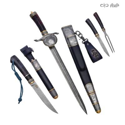 Гарнитур охотничий Медведь, с хиршфангером, Артикул: 39114 - Компания «АиР»