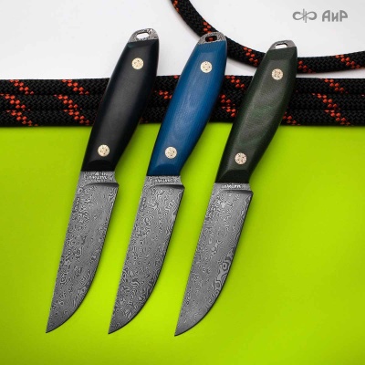 Жулан (микарта хаки, мозаичные пины) дамасская сталь ZDI-1016 - Компания «АиР»