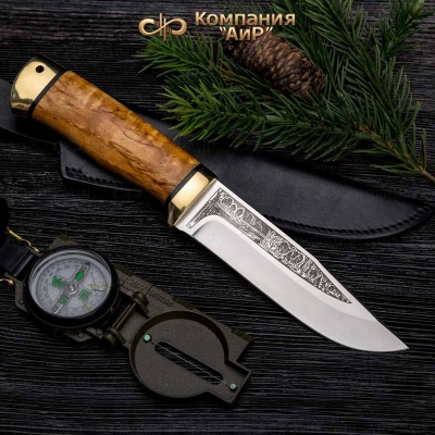 Турист (карельская береза, латунь) - Компания «АиР»