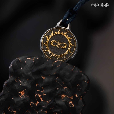 Подвеска-нож Древо жизни, карбон, дамасская сталь ZDI-1016, золото, Артикул: AF0000019779 - Компания «АиР»