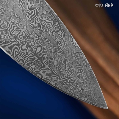 Хантер (G10 черно-зеленый, кастомная заточка) дамасская сталь ZDI-1016 - Компания «АиР»