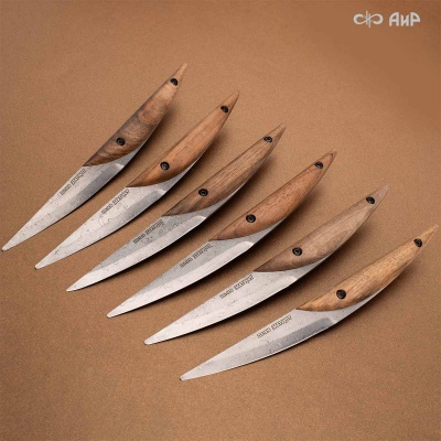 Набор стейковых ножей ЦМ (орех) дамасская сталь ZDI-1016 - Компания «АиР»
