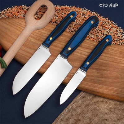 Набор Сантоку-3 ЦМ (G10 черно-синий) CPR - Компания «АиР»