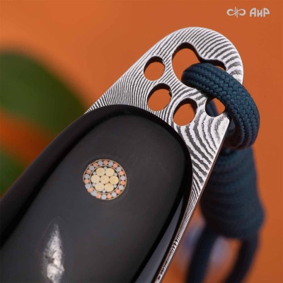 Нож Котэ, ювелирный полимер, латунь, чернение серебра, дамасская сталь ZDI-1016, твист, Артикул: AF0000022695 - Компания «АиР»