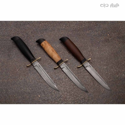 Финка-2 Вача (орех) дамасская сталь ZDI-1016 - Компания «АиР»